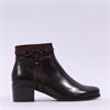 Regarde Le Ciel Ring Buckle Ankle Boot - Brown Leather